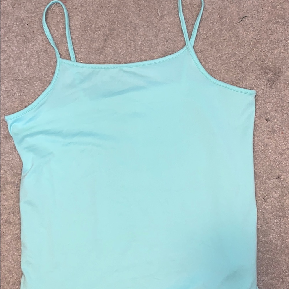 girls light teal wonder nation tank top size 10